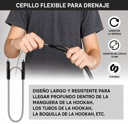 Kit de Limpieza para shisha con Cepillos Flexibles y Accesorios