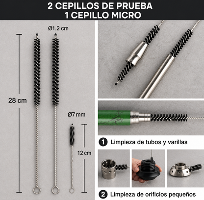 Kit de Limpieza para shisha con Cepillos Flexibles y Accesorios